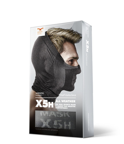 X5H 귀와 얼굴을 감싸는 하프바라클라바 타입 - 사계절용